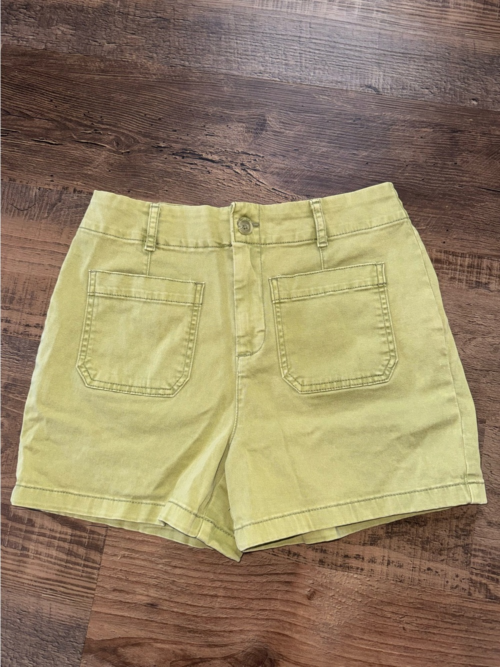 Olive Green Shorts 8 BAGATELLE Women’s High Rise Cotton Pockets Casual Summer